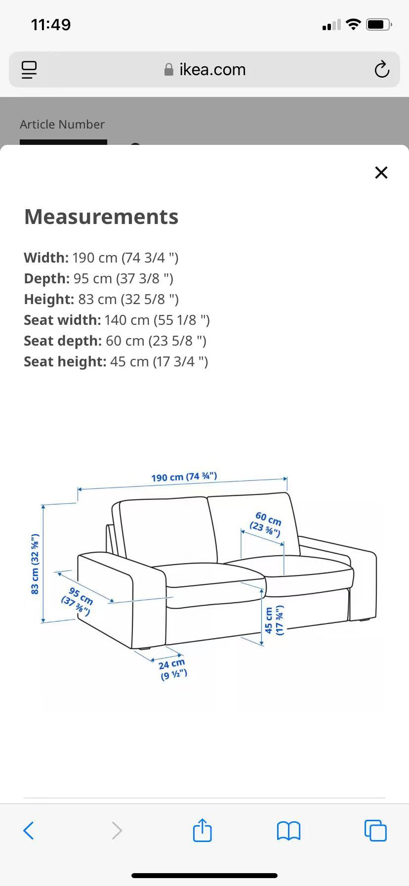 Loveseat Sofa with New Sofa Cover