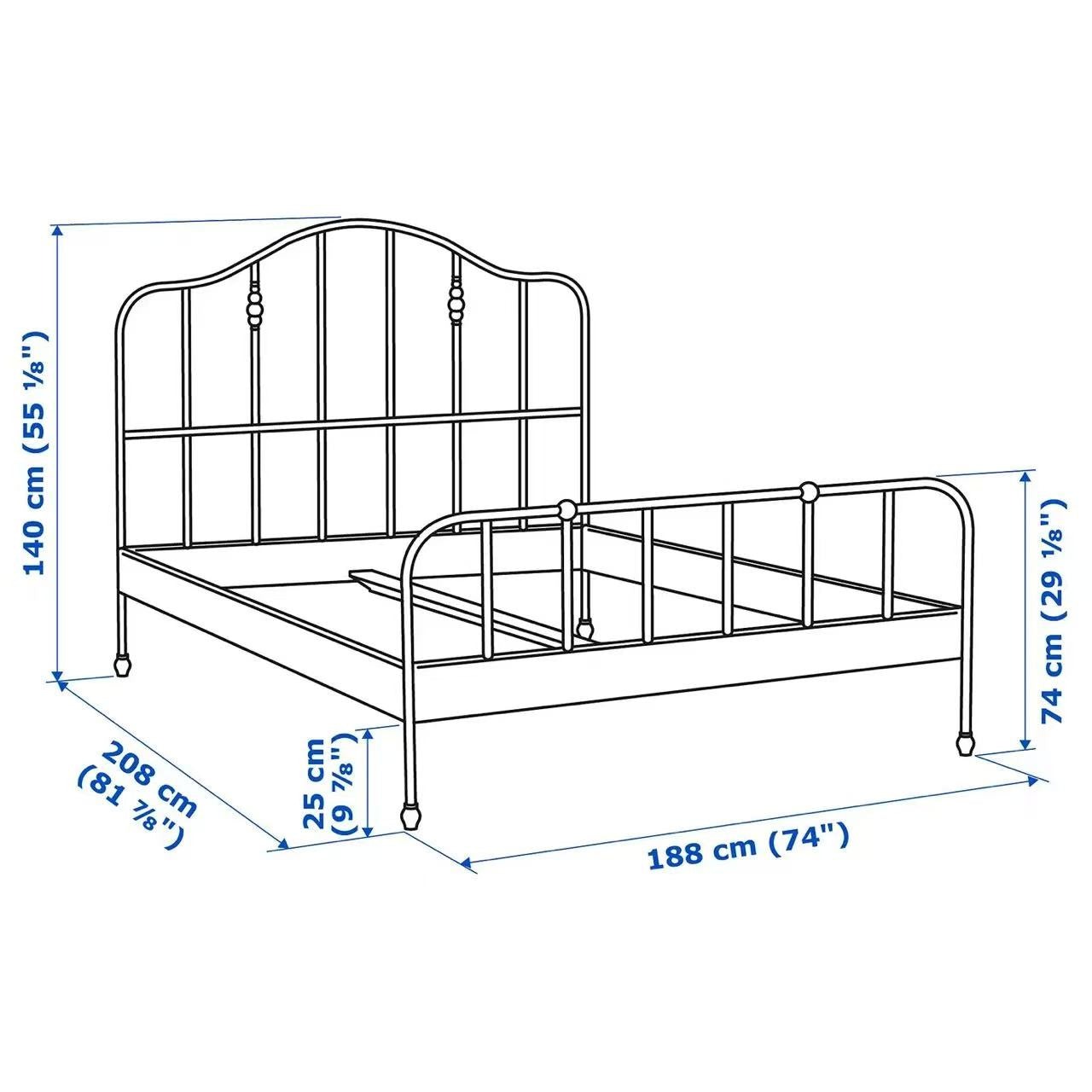 SAGSTUA White Queen Bed Frame