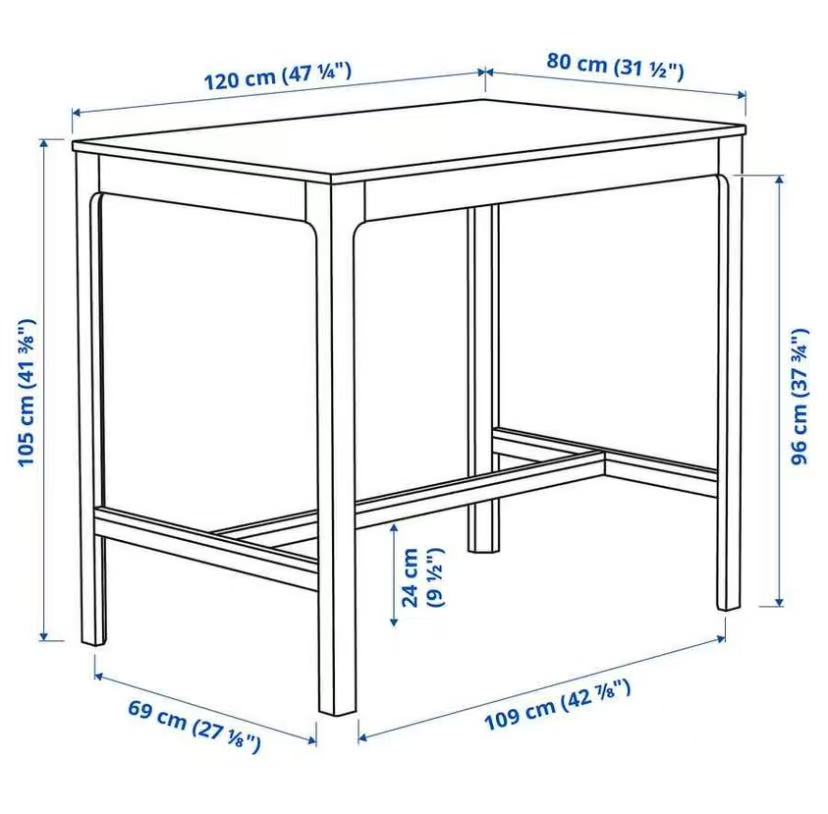 Bar Height Dining Table with 4 Bar Stools