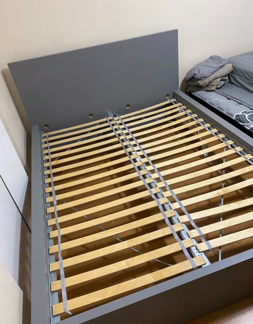 MALM Light Blue Queen Bed Frame