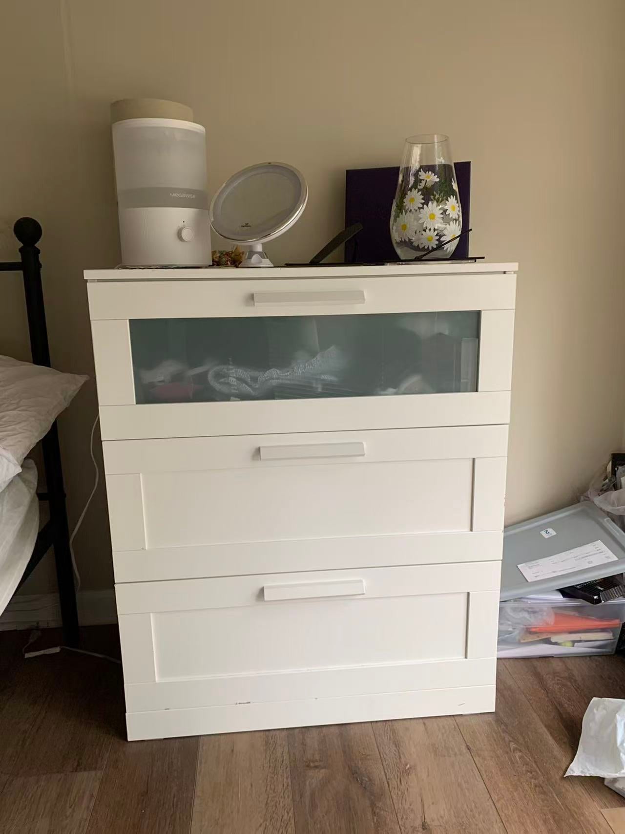 BRIMNES White 3-Drawer Dresser