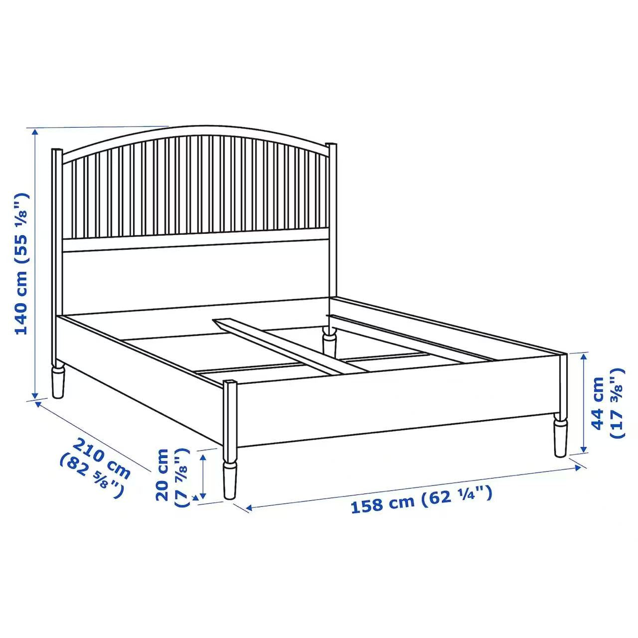 TYSSEDAL White King Bed Frame