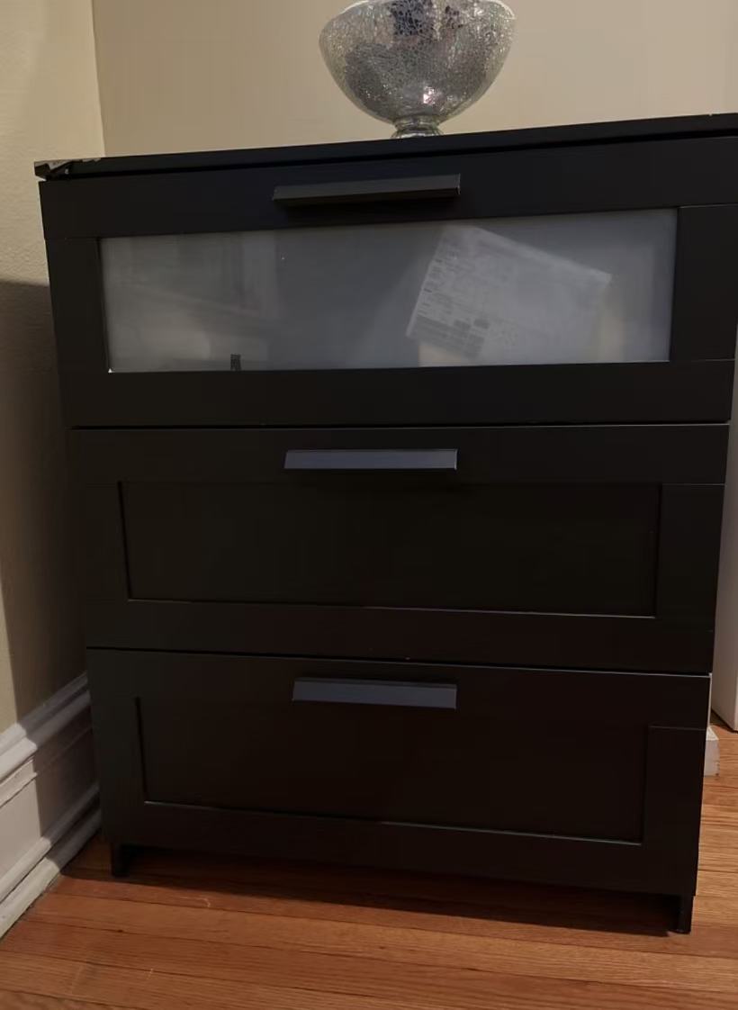 BRIMNES Black 3-Drawer Dresser