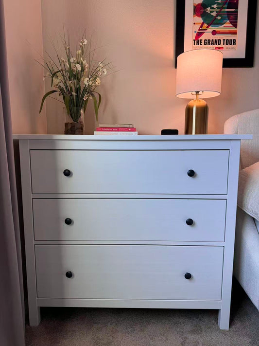 GULLABERG 3-Drawer White Dresser