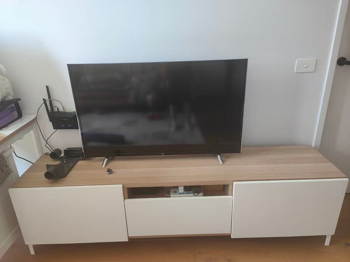 BESTA TV Stand with 3 Drawers