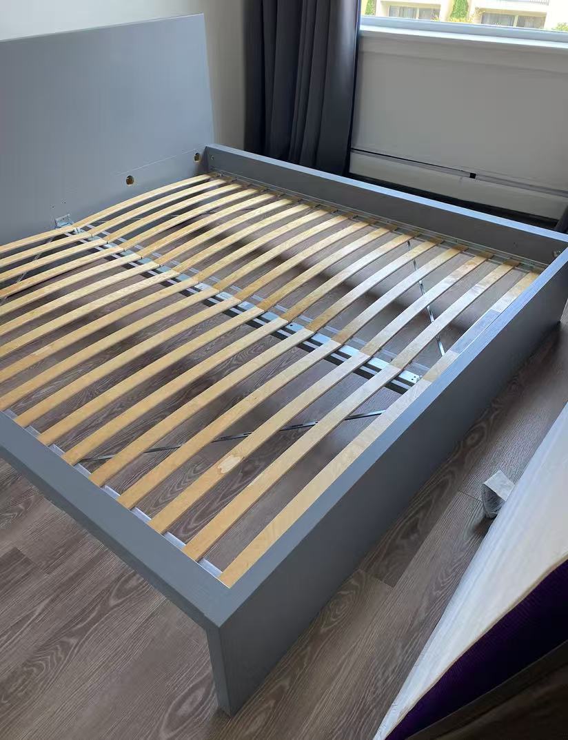 MALM Light Blue King Bed Frame