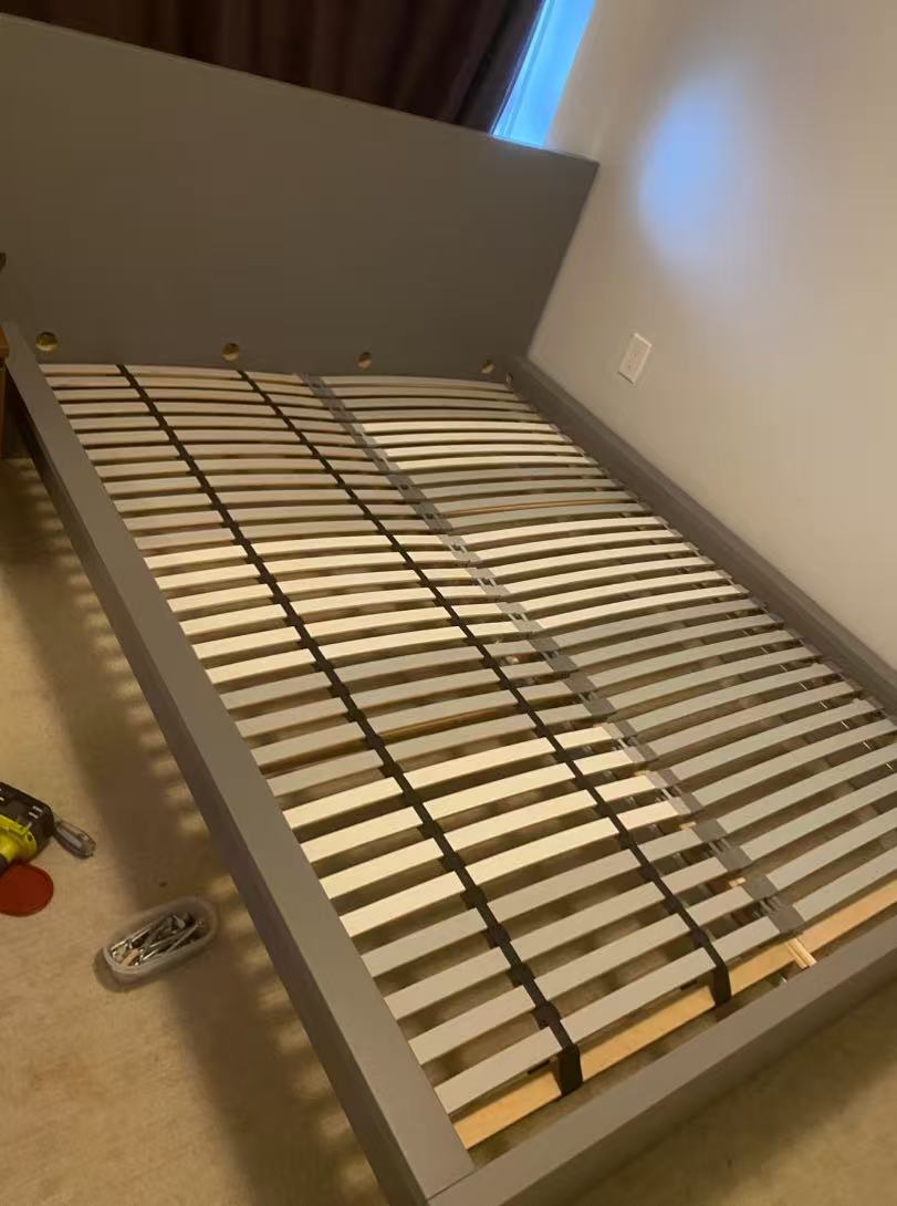 MALM Light Blue Queen Bed Frame