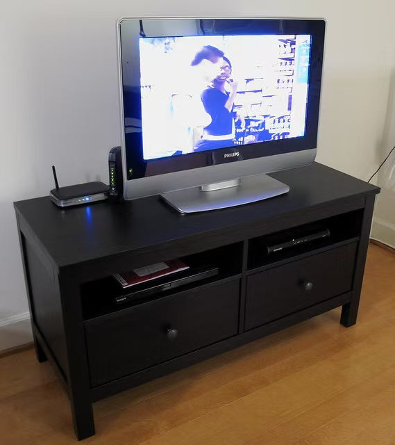 HEMNES Solid Wood TV Stand – 2 Drawers