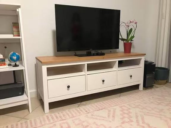 HEMNES White 3-Drawer TV Stand
