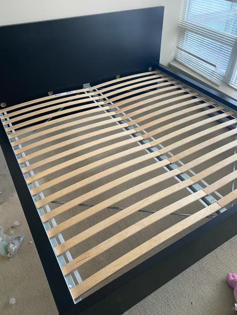 MALM Black King Bed Frame