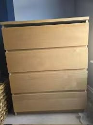MALM 4-Drawer Dresser – Multiple Colors Available