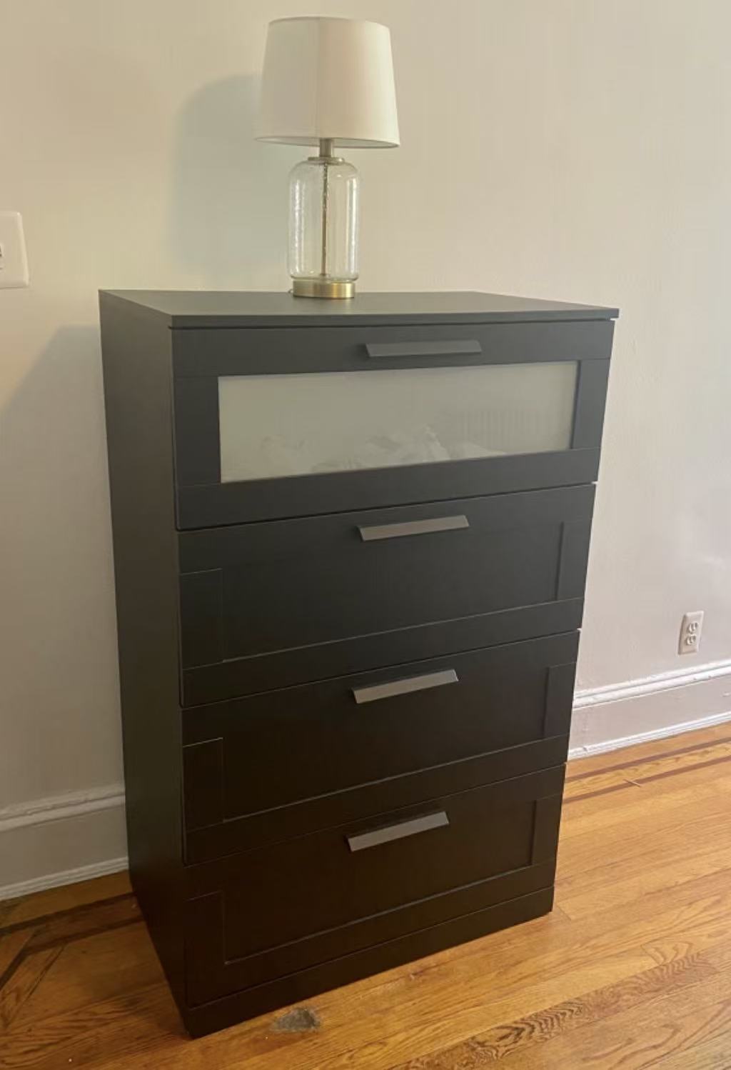 BRIMNES Black 4-Drawer Dresser