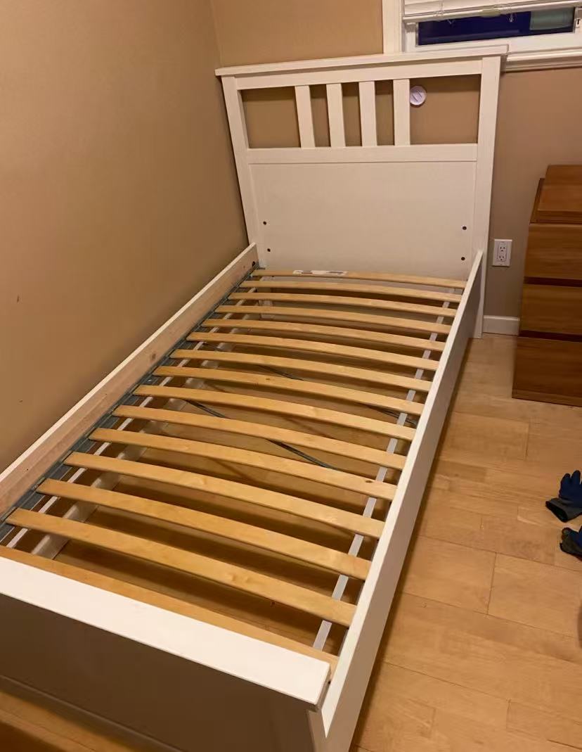 HEMNES White Twin Bed Frame