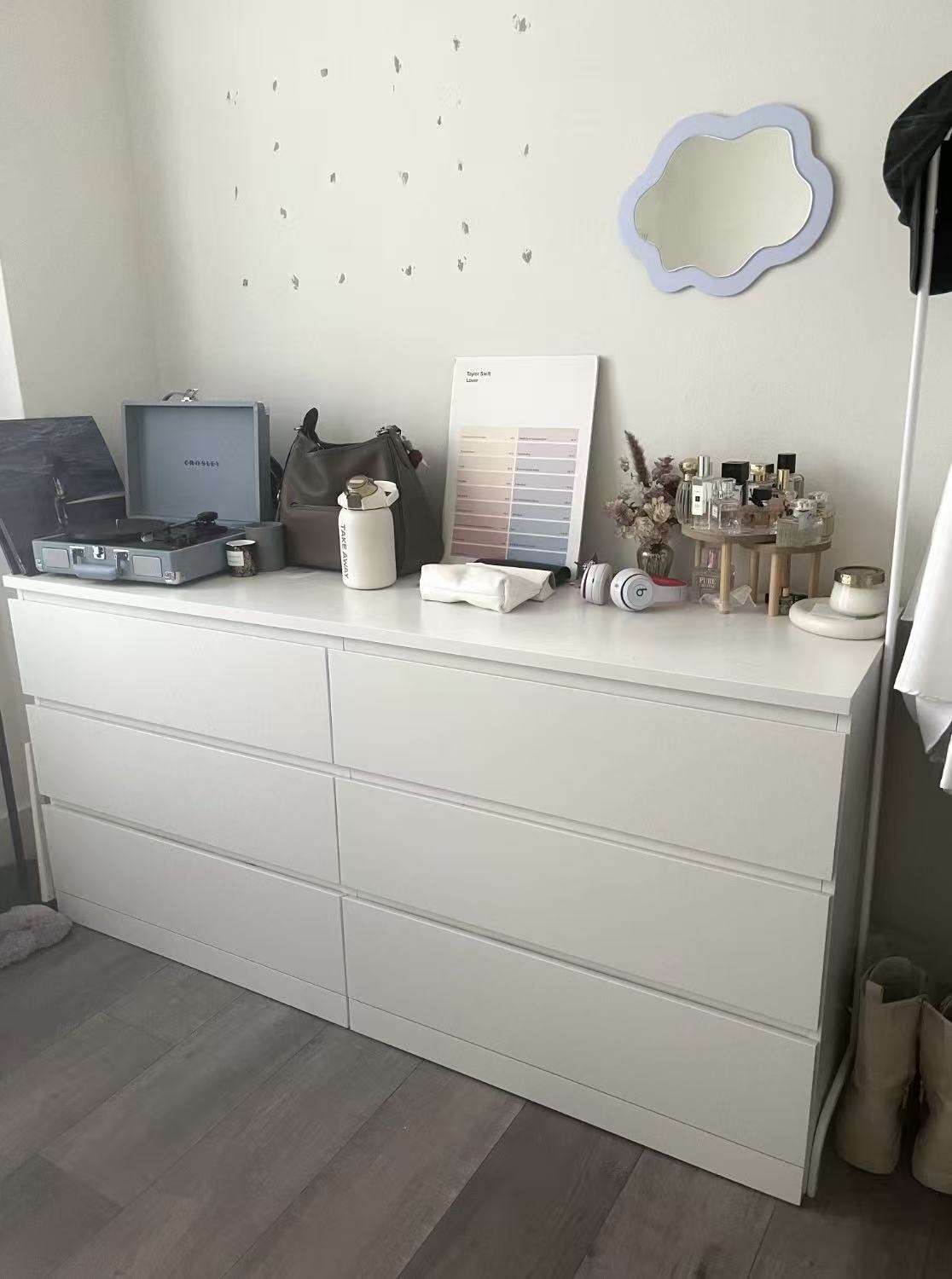 MALM 白色六抽屉斗柜