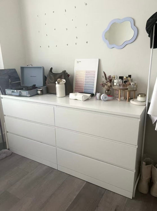 MALM White 6-Drawer Dresser