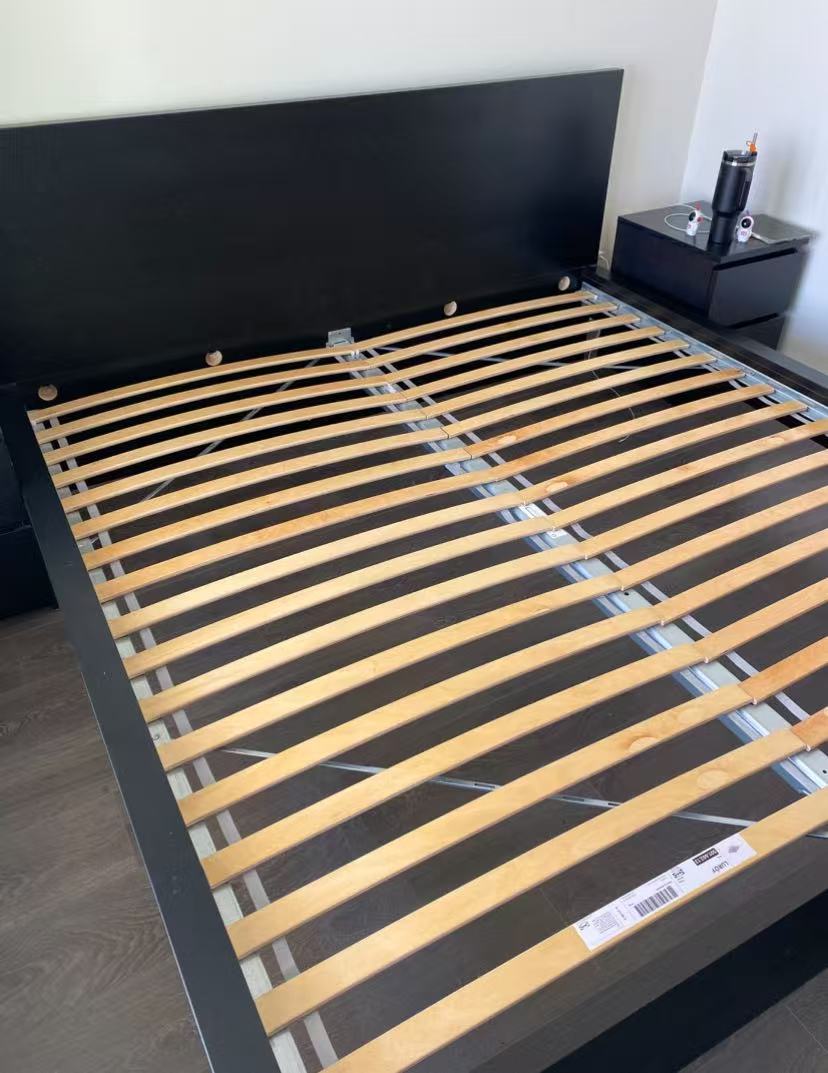 MALM Black King Bed Frame