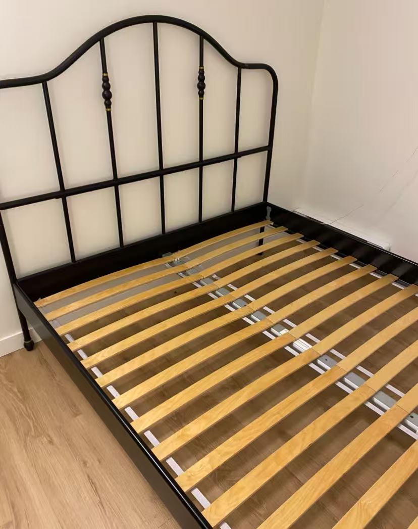 SAGSTUA Black Queen Bed Frame