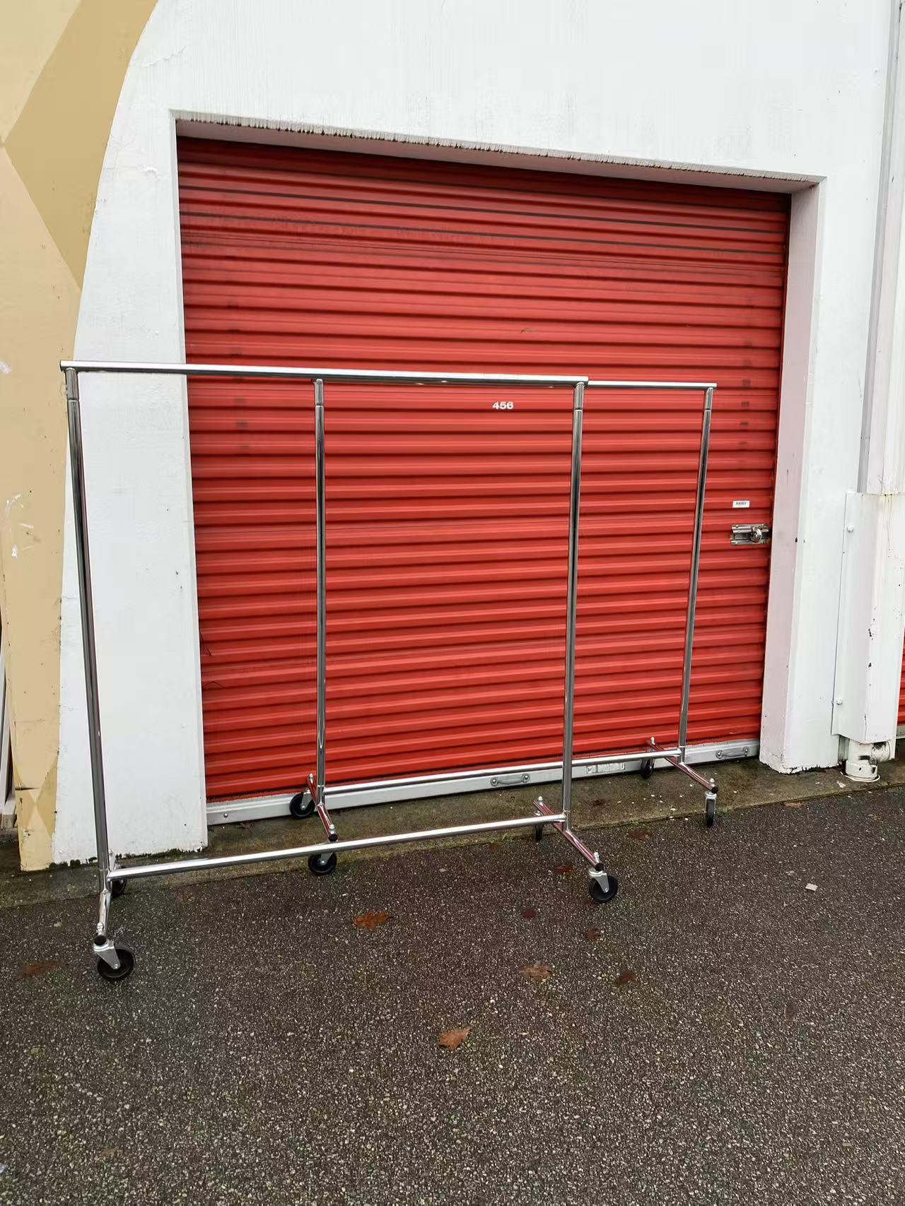 Stainless Steel Heavy-Duty Rolling Garment Rack | With Wheels | Detachable Design