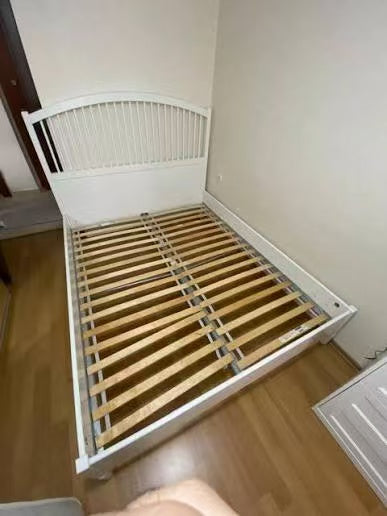TYSSEDAL White Double Bed Frame