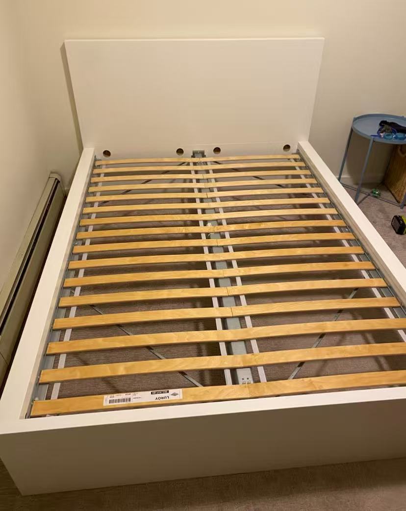 MALM White Double Bed Frame