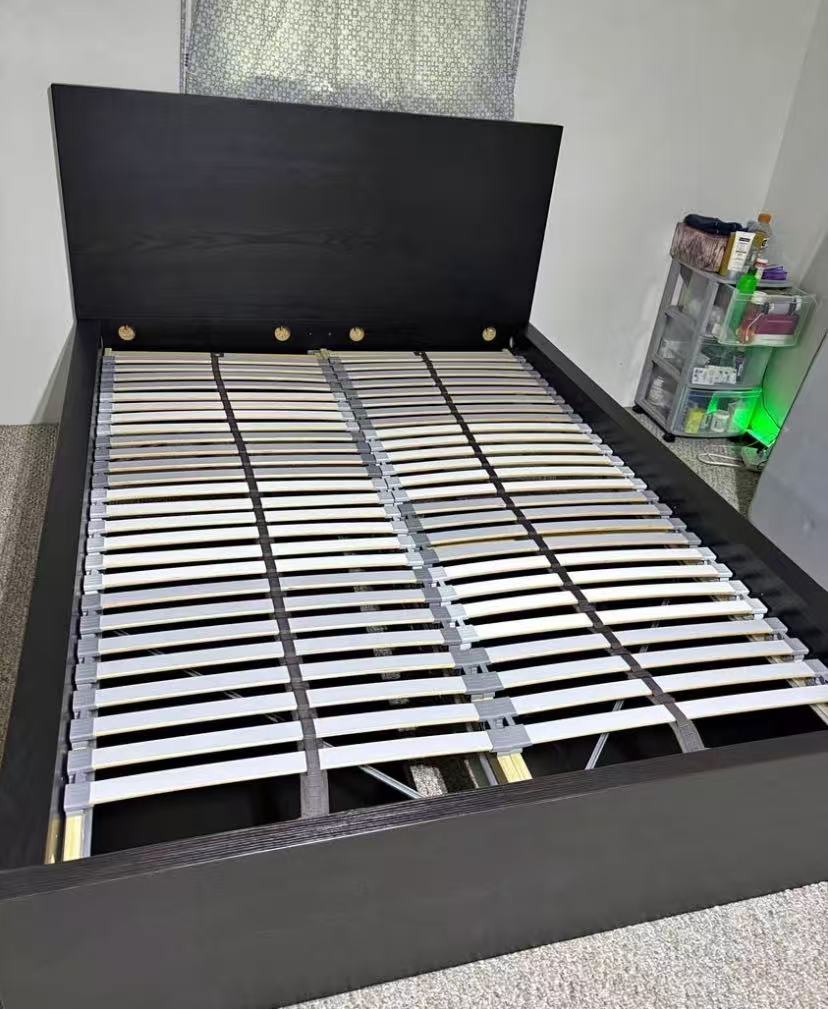 MALM Black Double Bed Frame