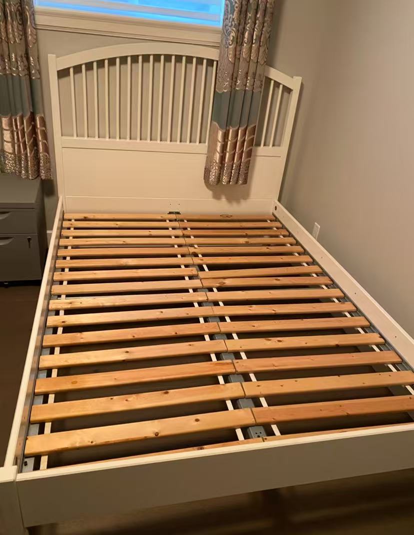 TYSSEDAL White Double Bed Frame