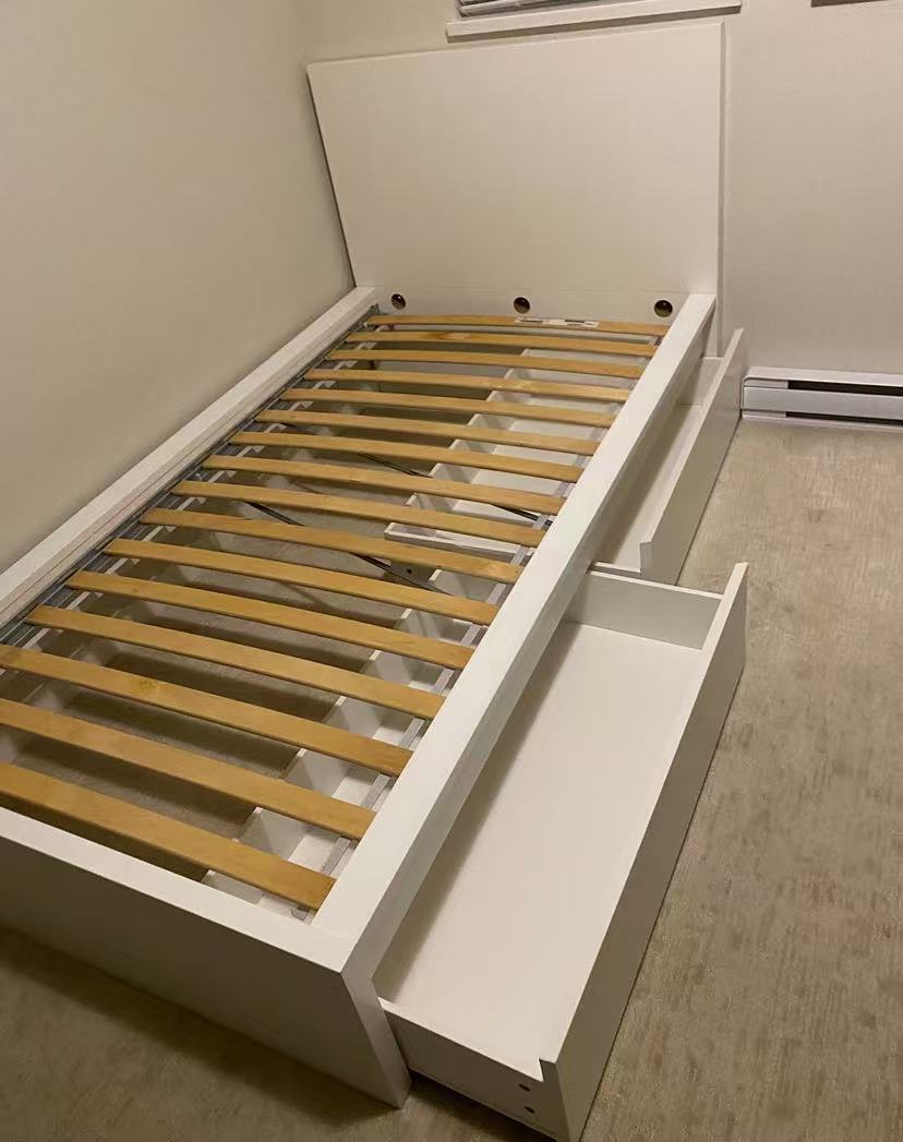 MALM White Twin Bed Frame