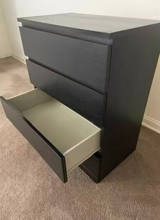 MALM 黑色四抽屉斗柜