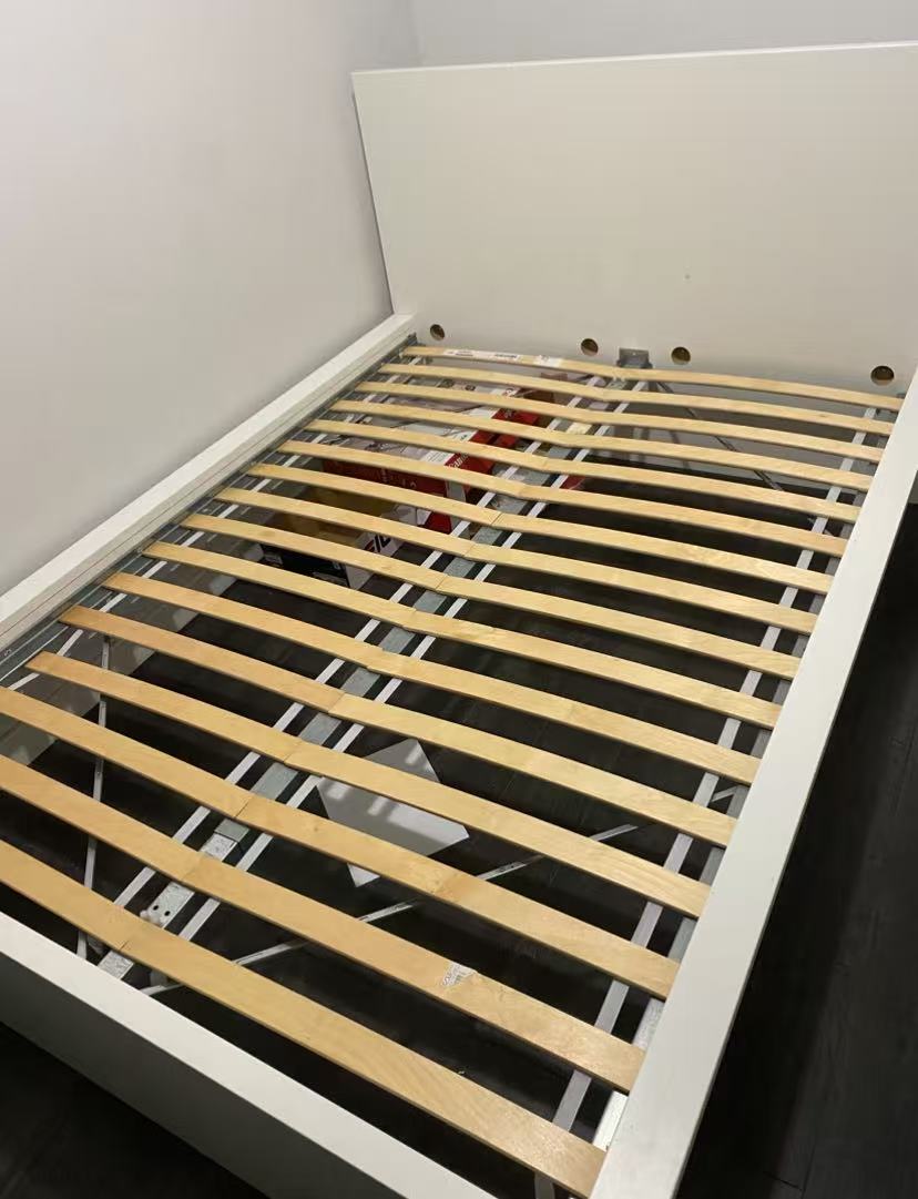 MALM White Double Bed Frame