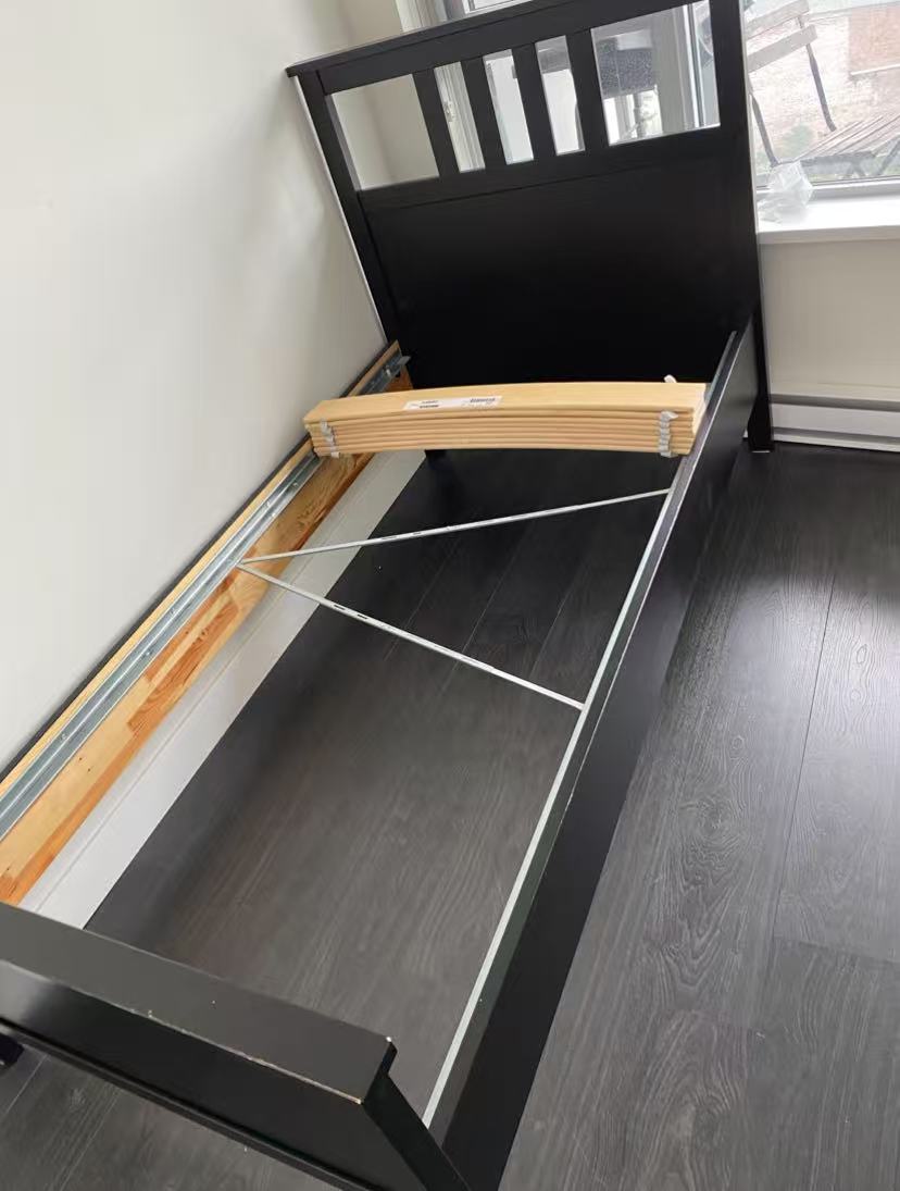 HEMNES Black Twin Bed Frame