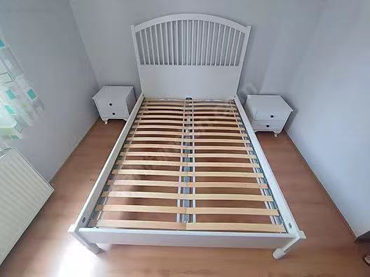 TYSSEDAL White Double Bed Frame