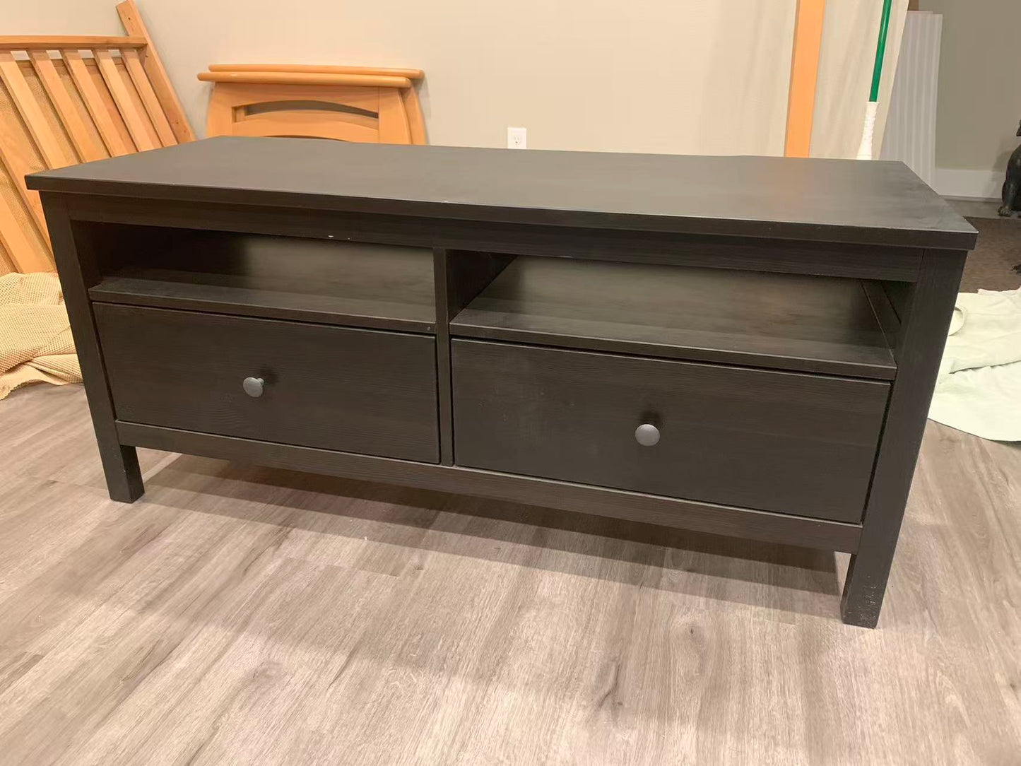 HEMNES Solid Wood TV Stand – 2 Drawers
