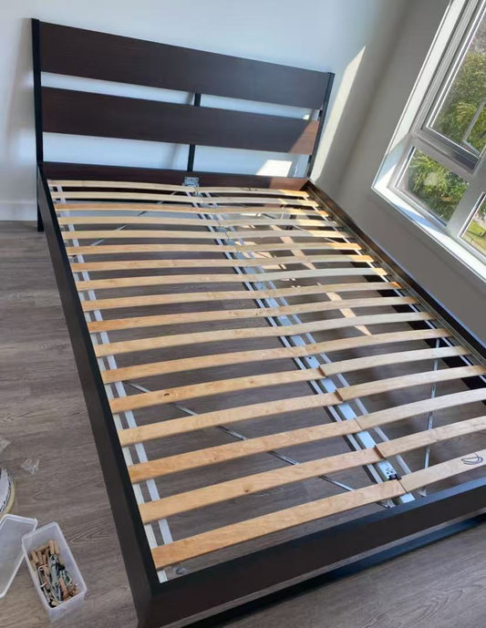 TRYSIL Brown Queen Bed Frame