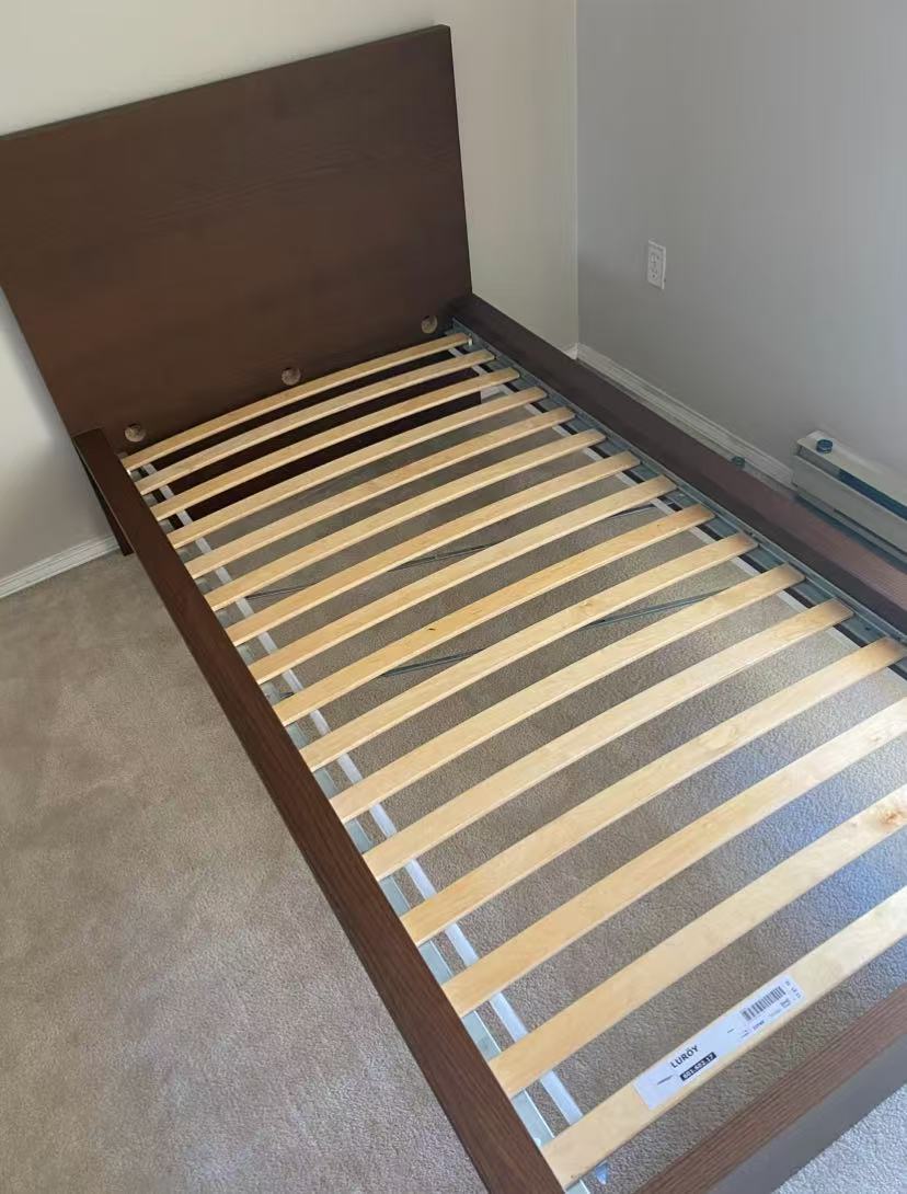 MALM Brown Twin Bed Frame