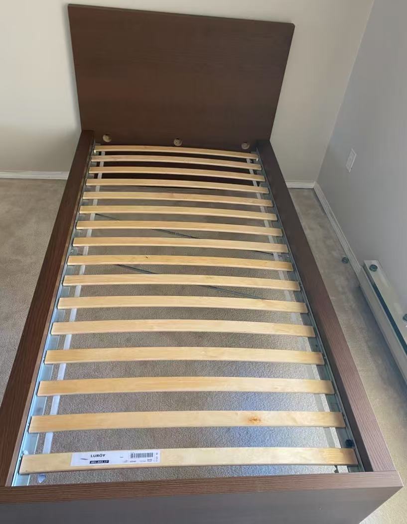 MALM Brown Twin Bed Frame