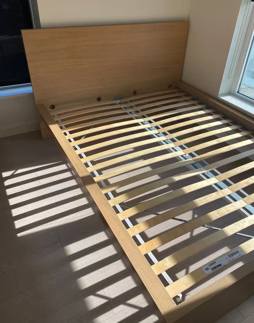 MALM Oak Double Bed Frame