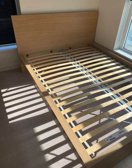 MALM Oak Double Bed Frame