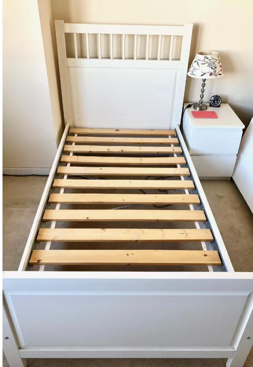 HEMNES White Twin Bed Frame