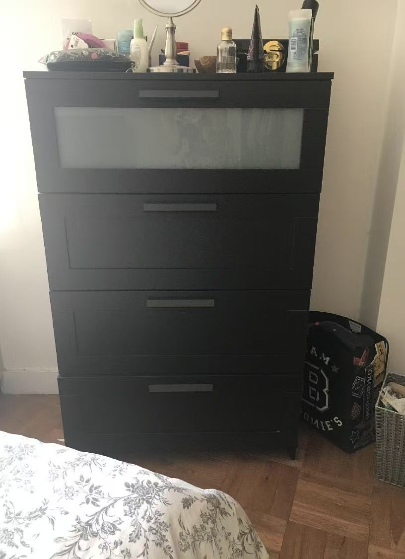 BRIMNES Black 4-Drawer Dresser