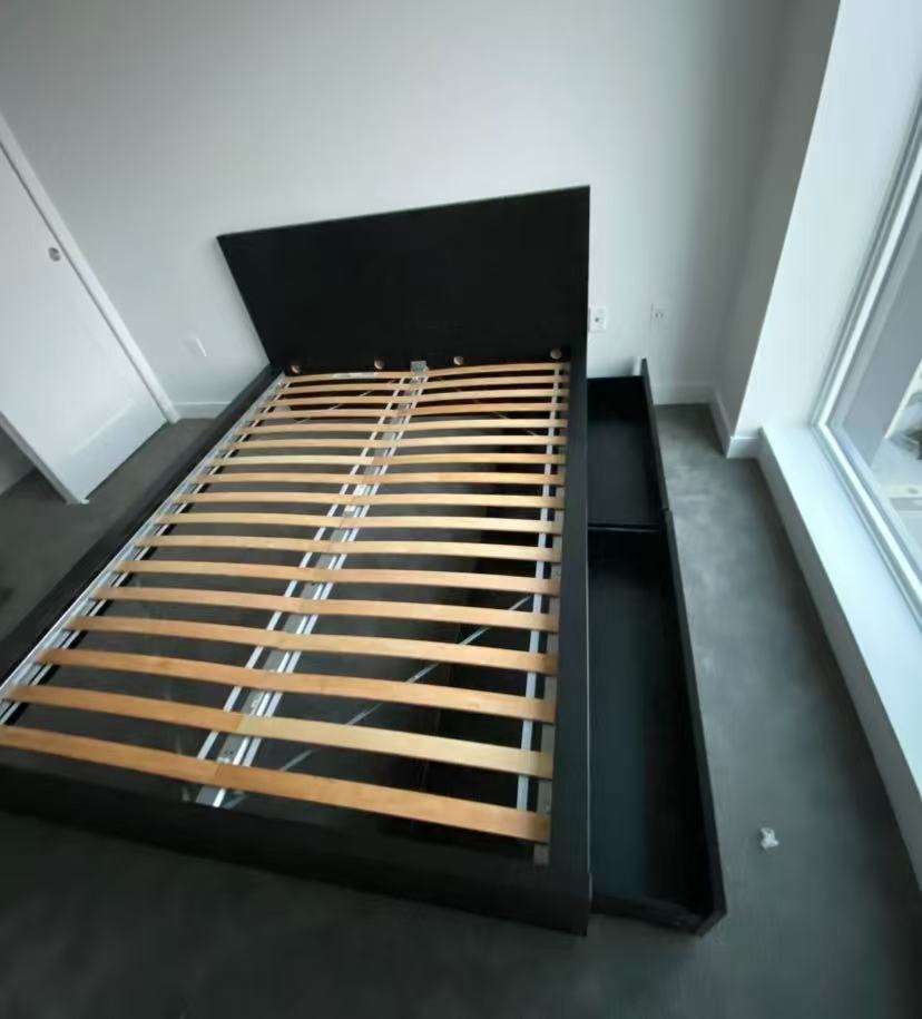 MALM Black Double Bed Frame