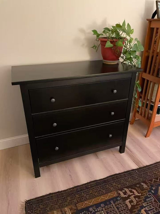 GULLABERG 3-Drawer Black Dresser