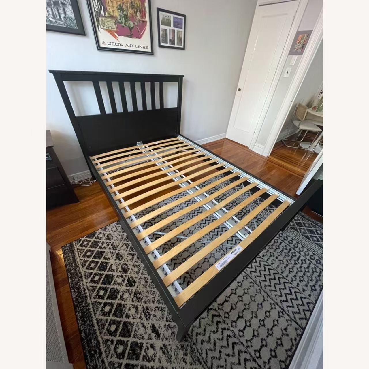 HEMNES Black Double Bed Frame