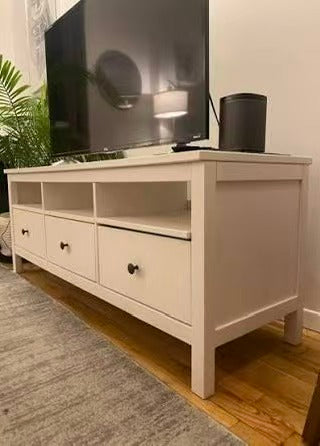 HEMNES White 3-Drawer TV Stand