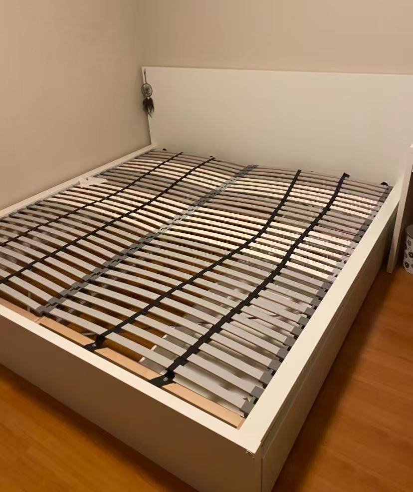 MALM White King Bed Frame