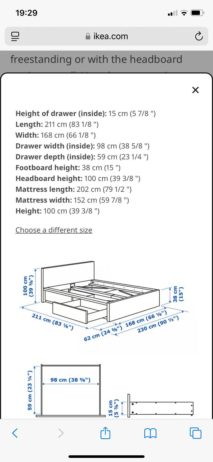 IKEA MALM 床架配套抽屉｜适用于 Queen / King 尺寸  产品描述