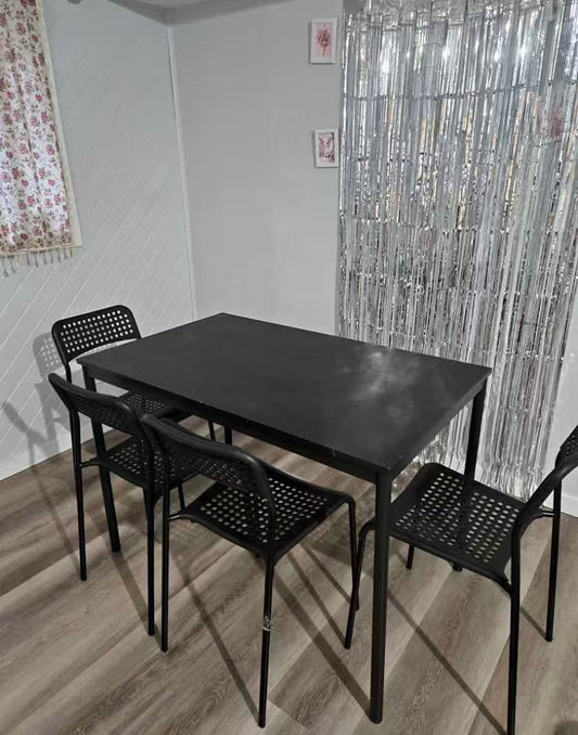 Standard Height Dining Table and 4 Chairs Set (Non-Extendable)