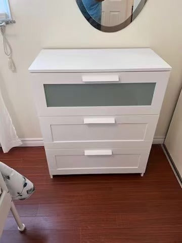 BRIMNES White 3-Drawer Dresser