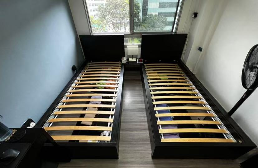 MALM Black Twin Bed Frame