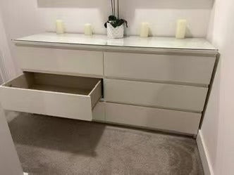 MALM 白色六抽屉斗柜