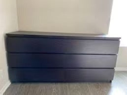 MALM 黑色六抽屉斗柜
